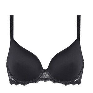 New Simone Perele Caresse 3D Plunge Bra in Black Size 30G